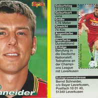 Bravo Sport 99 Sammelkarte Bernd Schneider Bayer 04 Leverkusen