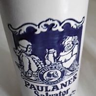 Bierkrug Paulaner Salvator Salzglasur mit Gravur