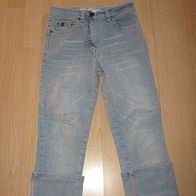 schöne 7/8 Jeans C&A here&there Gr. 140 helle Waschung (0515)