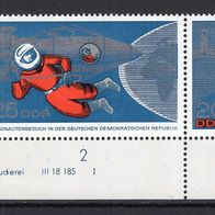 DDR 1965 Besuch sowjetischer Kosmonauten Zusammendruck W Zd 159 DV postfrisch DWD I