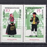 DDR 1966 Volkstrachten (II) Zusammendruck W Zd 169 postfrisch