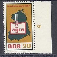 DDR 1967, MiNr: 1292 sauber postfrisch vom Seitenrand