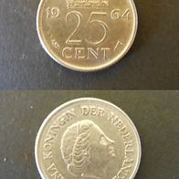 25 Cent Niederlande 1964