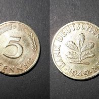 5 Pfennig Bank Deutscher Länder 1949 -G-