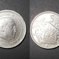 5 Peseta Münze 1957