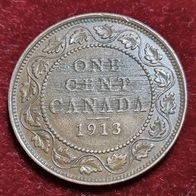 18133(1) 1 Cent (Kanada) 1913 in s ..................... von * * * Berlin-coins * * *