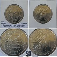 1996, Germany, 10 Mark (A): Kolpingwerk, silver coin, proof