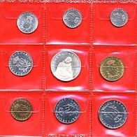 San Marino 1979 KMS mit 9 Münzen "Organe des Staates San Marino" mit Silber