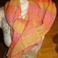 Deerberg Schal BW Leinen rose orange groß