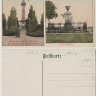 Fehrbellin-AK-Brandenburg 1907, Schlachtfeld Hakenberg, Altes Denkmal Erhaltung1