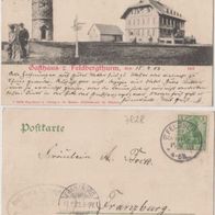 Feldberg-AK 1903 Gasthaus zum Feldbergturm, Montage mit Großherzog Friedrich, Erh.1