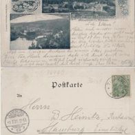 Frauensee-Tiefenort Litho-AK 1901, Sommerfrische in Thüringen, Erhaltung1