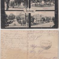 Freiberg-Sachsen AK 1917 Albertpark, Schlossplatz, Johannisstift, Erh.3