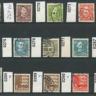 Dänemark Mi. Nr. 269 - 290 o <
