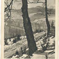 alte AK Neujahr 1940, Landschaft im Schnee