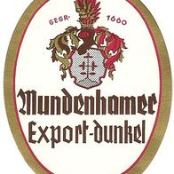 ALT ! Bieretikett Brauerei Mundenhamer Bier † 1983 Mundenham Bez. Braunau Österreich