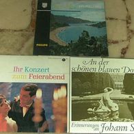 3 LP´s "Capriccio Italien, An der schönen blauen Donau, Konzert zum Feierabend"