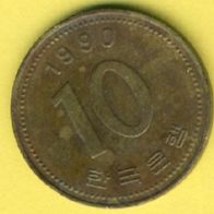 Südkorea 10 Won 1990