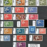 Europa-Gemeinschaftsausgaben (CEPT) 21 Werte aus Jahrgang 1961 o <
