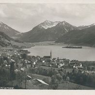 alte AK Schliersee mit Stempel "Klosterschule Erlenbad" und per Hand "DS II 14"