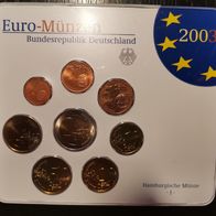 Deutschland : Eurosatz 2003 J Kursmünzensatz alle 8 Münzen im Original Blister