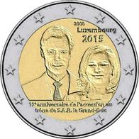 2 Euro Münze Luxemburg Gedenkmünze Thronbesteigung HENRI 2015 UNC/ BU