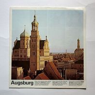Augsburg - 8-seitige Faltbroschüre mit Fotos, Text und Stadtplan