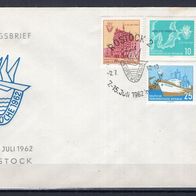 DDR 1962 Ostseewoche, Rostock MiNr. 898 - 900 FDC gestempelt