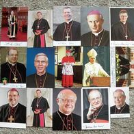 15 Autogrammkarten kirchlicher Würdenträger RAR aus Privatsammlung -al-