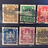 DR MiNr. 355-360 neuer Reichsadler gestempelt M€ 3,50 #257