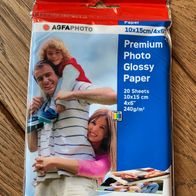 AgfaPhoto Premium Photo Glossy Paper, Fotopapier, 10 x 15 cm, 20 Stk. 240g/m