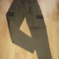 One more story Hose khaki Cargo Lederinitatdetails 36