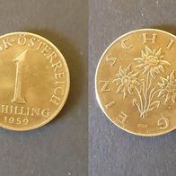 1 Schilling Münze von 1959