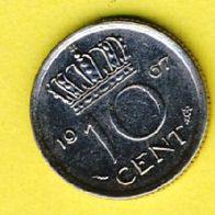 Niederlande 10 Cent 1967