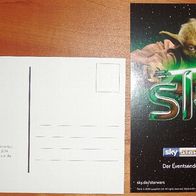 Star Wars YODA Postkarte SKY Yoda mit Lichtschwert – lightsaber – NEU !