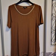 Shirt braun mit integrierter Kette Gr. 40 Marke More&More