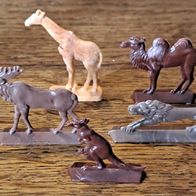 Altes kleines Konvolut DDR Flachtier Plastik Tier Tierpark Berlin Vintage