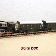 BR 88, ÖBB, Dampflok, 2x Wagen, OVP, digital DCC 33, Kato K10-500-3 Ep1, Spur N