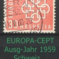 Europa-Gemeinschaftsausgaben (CEPT) Jahr 1959 - Schweiz Mi. Nr. 679 o <