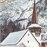 alte AK Weihnachten, Klappkarte, sign. Charles Pasche, Eglise de montagne Kirche