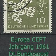 Europa-Gemeinschaftsausgaben (CEPT) Jahr 1961 - Bundesrepublik Mi. Nr. 367 y o <