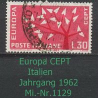 Europa-Gemeinschaftsausgaben (CEPT) Jahr 1962 - Italien Mi. Nr. 1129 o <