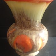 Vase Majolika Laufglasur 22 cm hoch