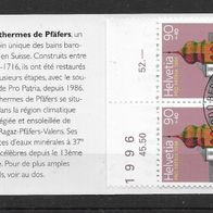 012) Schweiz 1996 Pro Patria MH 0-105 mit 10 mal Mi. Nr. 1579 gestempelt