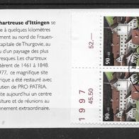 013) Schweiz 1997 Pro Patria MH 0-108 mit 10 mal Mi. Nr. 1613 gestempelt