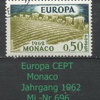 Europa-Gemeinschaftsausgaben (CEPT) Jahr 1962 - Monaco Mi. Nr. 696 o <