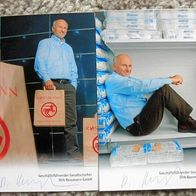 2 x Dirk Rossmann - Drogerie GmbH - - Originalautogramme aus Privatsammlung -al-