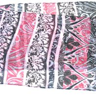 Halstuch / dünner Schal - rosa-grau gemustert - 140cm x 35cm - NEU