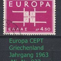 Europa-Gemeinschaftsausgaben (CEPT) Jahr 1963 - Griechenland Mi. Nr. 822 o <