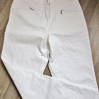 ULLA POPKEN Stretchjeans gerade Form Teildehnbund Zipper-Taschen Gr. 46 weiß